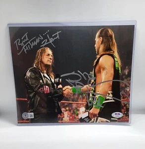Shawn Michaels & Bret Hart WWE Signed Autograph 8x10 Photo W/ PSA & Beckett COA - Picture 1 of 2