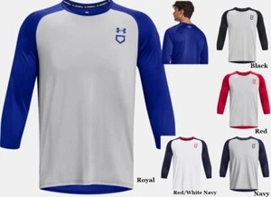 Under Armour 3/4 Sleeve Super Light Loose Fit Baseball Style Shirt 379950 - Picture 1 of 11