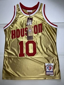 Authentic 1993 Mitchell & Ness NBA Houston Rockets CASSEL Gold Swingman Jersey - Bild 1 von 3