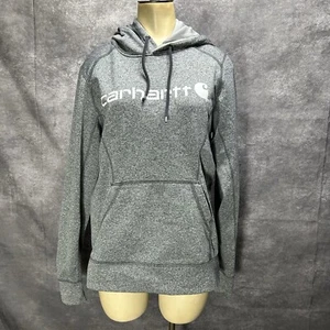 Carhartt Womens Pullover Hoodie Size S Dark Gray Heather Logo Force Extremes - Picture 1 of 10