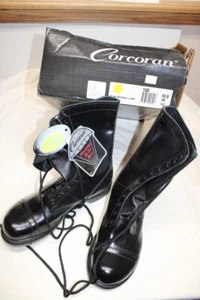 Botas de Combate Corcoran Negras Para Hombre Talla 10.5 Ancho Cuero Con Cordones Media Pantorrilla Nuevas de Lote Antiguo - Imagen 1 de 11