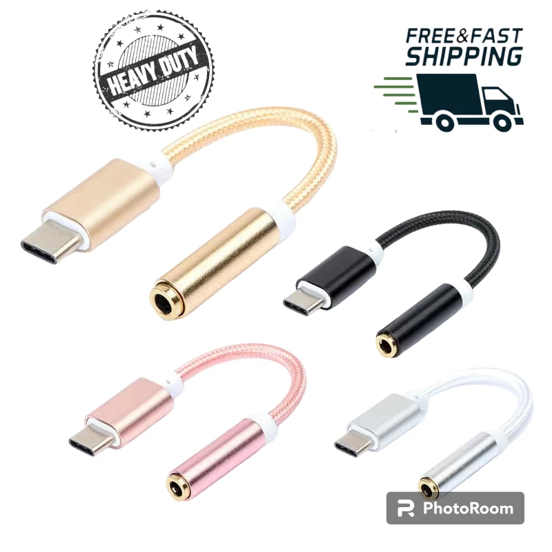 USB Type C to 3.5mm AUX Audio Headphone Jack Cable Adapter For Samsung S25 S23 - Image 1 of 4