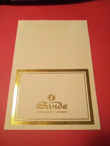 SANDS CASINO LAS VEGAS, NEVADA LOGO THANK YOU CARD GREAT FOR VINTAGE COLLECTION! - Picture 1 of 6
