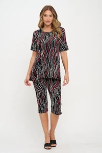 Travel Knit Capri Set, A-Line SS,New, Jostar Stretchy no-iron poly/span #469 - Picture 1 of 3