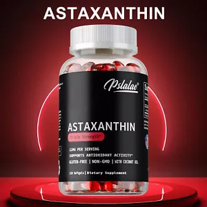 Astaxanthin 12mg - Anti-Oxidation,Skin Health,Antioxidant -Haematoccus Pluvialis - Picture 1 of 8