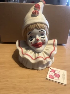 Vintage 1984 Enesco Circus Clown Porcelain Music Box by Faith Wick With Tag - Picture 1 of 10