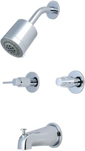 Kingston Brass NuvoFusion KBX8141NDL Two Handle Tub & Shower Faucet - Chrome - Picture 1 of 3