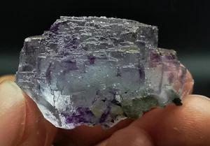 23g Natural Clear Transparent Purple Phantom Cube Fluorite Specimen Yaogangxian - Picture 1 of 18