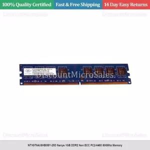 NT1GT64U8HB0BY-25D Nanya 1GB DDR2 Non ECC PC2-6400 800Mhz Memory - Picture 1 of 1