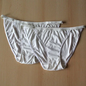 2x Damen Tanga Slip - creme - uni - Gr. 44/46 - (4,00Euro/Stk.) - Picture 1 of 2