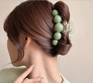 Women’s x 3 Green Hair Claw Clips Small Medium & Large Hair Crab Clamp AU POST - Foto 1 di 9