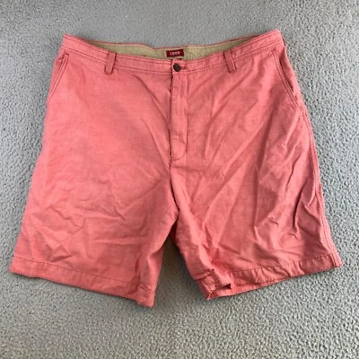 Pantalones Cortos Deportivos de Lujo Izod Para Hombre Talla 40 Naranja Planos 9 pulgadas Bolsillos entrepierna Golf Foto 1 de 4