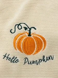 Baby Blanket Silvercloud Halloween Hello Pumpkin Premium 100% Cotton Knit - Picture 1 of 4