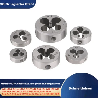 Schneideisen Gewindeschneideisen metrisch/Linksgewinde/UNC/Imperial/Feingewinde - Bild 1 von 4