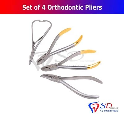 4x Distal End Ligature TC Wire Cutter Mathieu Needle Holder Weingart Orthodontic - Image 1 of 4
