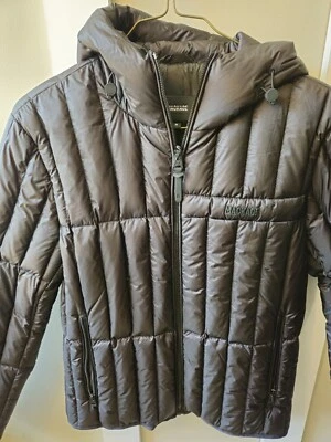 Mackage Men's Peter Hooded Light Down Black Ripstop Jacket Size 38 - Image 1 of 4