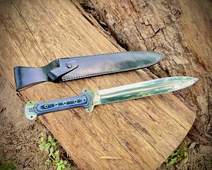 Custom Handmade Kurzschwert Full Tang Micarta Griff Double Edge Schwert Geschenk für - Bild 1 von 2