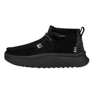 Hey Dude scarpe da donna in camoscio nero Wendy Peak con zeppa platform 38 39 37 - Picture 1 of 6