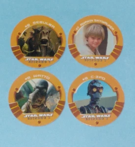 4- 1999 KFC Taco Bell Pizza Hut Star Wars Episode 1 Trinkbecher Münze Pog 6 7 8 9 - Bild 1 von 9