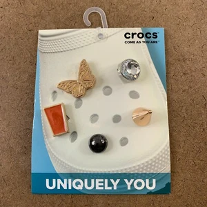 Crocs Jibbitz Elevated Vibes Metal 5 Pieces Shoe Charms NWT - Picture 1 of 3
