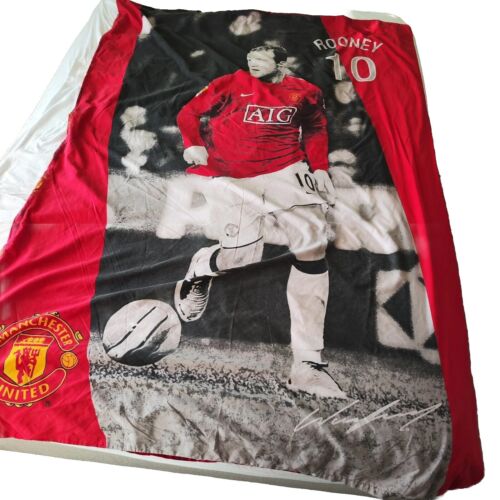 Vintage Wayne Rooney 10 Manchester United FC single duvet bedset 1990's red sign