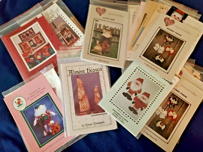 Lot (22) New Vintage CHRISTMAS Sewing & Painting Craft Patterns Kits Uncut - Image 1 of 4