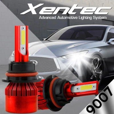 9007 HB5 COB LED Headlight Conversion Kit 488W 48800LM Hi/Lo Lamp Bulbs 6000K - Image 1 of 4