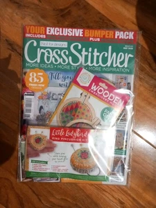 CrossStitcher,May 2025,85 Fresh Designs,SpringPatterns,FREE Thread,Aida & Hoop - Picture 1 of 2