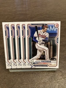 Lotto 5 carte Bowman Freddie Freeman Base 2021 #14 Braves - Foto 1 di 2