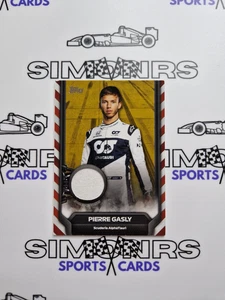 2021 Topps Flagship F1 Formula 1 Pierre Gasly Gold Relic Refractor 34/50 #F1R-PG - Picture 1 of 2