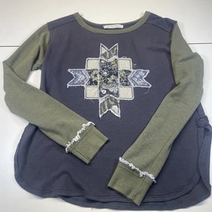 Free People We The Free Lone Star Patchwork Thermo Top anthrazit S 128 $ verkauft - Bild 1 von 12