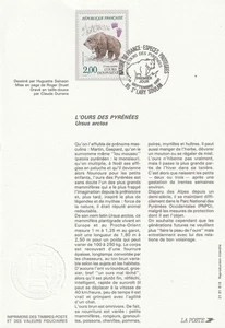 Philatelistische Notiz 1. Tag 1991 Der Pyrenäenbär - Bild 1 von 1