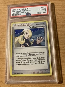 PSA 4 cynthia’s feeling holo 2008 DP estuche rayado Pokemon - Imagen 1 de 2