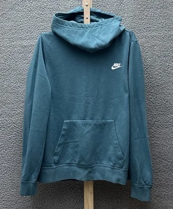 Vintage Nike Hoodie Damen L blau Fleecepullover Trichterkragen Sweatshirt 90er - Bild 1 von 6
