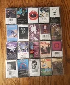 Cassette Tape Lot of 20 Rock Tapes Hard Soft Classic 70s 80s Uriah Heep Morrison - Picture 1 of 4