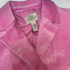 ST. JOHN'S BAY rosa Samt/Velours BLAZER ~ "Pink Bloom. Größe Xsmall - Bild 1 von 6