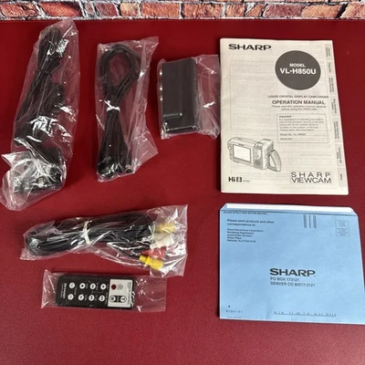 SHARP VL-H850U  Camcorder "Accessories", Manual, Charger, Remote  No CAMCORDER - Image 1 of 4