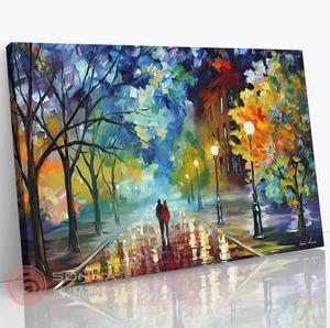 Leonid Afremov Freshness Of Cold Colourful Romantic Canvas Living Wall Art Print - Picture 1 of 8