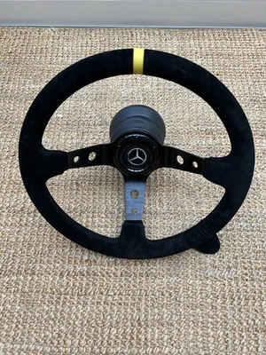 Mercedes Wildleder Sportlenkrad Neu Nabe neu,W201,W124,W126 für Motor/ Rennsport - Bild 1 von 4