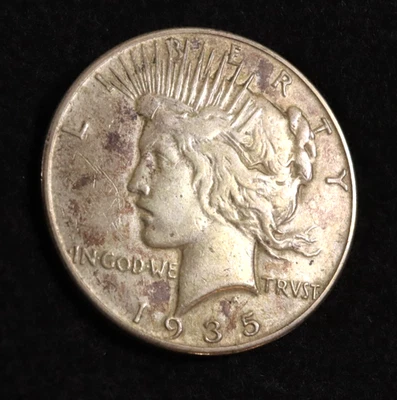1935 Peace Silver Dollar - Decent Detail & Appearance - Fine+ Cond (#PS02-002) - Image 1 of 4