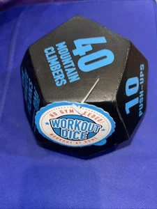 Pink 12-Sided Fitness Dice For Home Gym Burpees Lunges - Picture 1 of 4
