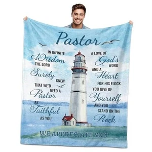 Pastor Appreciation Gifts, Pastor Gifts for Men, Gift 60"x50" Pastor Blanket - Picture 1 of 8
