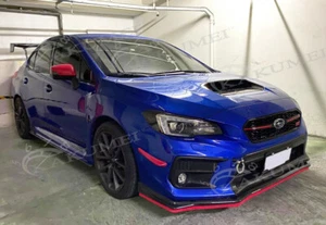 ABS Rojo Cereza Rosa Estilo Sti Parachoques Frontal Pato para Subaru WRX STi 2015-2021 - Imagen 1 de 8