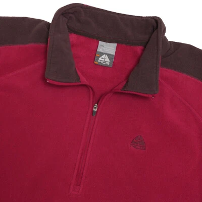 Chaqueta NIKE ACG polar 1/4 cremallera para mujer XL ajuste térmico ligera bordada roja Foto 1 de 4