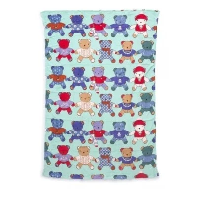 Vera Bradley Essential Manta Tostada Peluches Vellón 80" x 50" Osos Nuevo con Etiquetas Foto 1 de 3