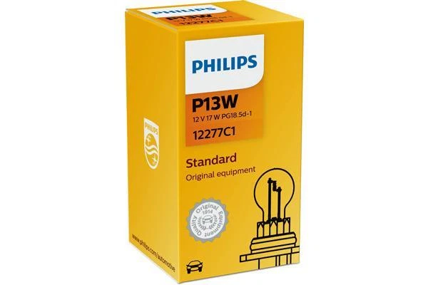 PHILIPS P13W Bulb Standard Halogen DRL Light 12V 13W PG18.5d-1 12277C1 Single - Image 1 of 4