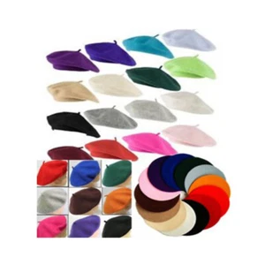 Plain Beret Hat Wool Autumn Women | Girls Fashion Hats French Beret Winter Cute - Picture 1 of 10