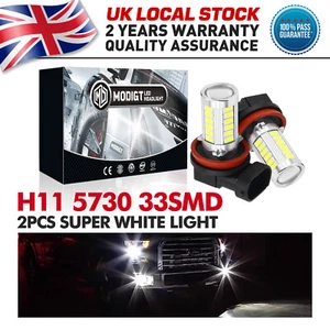 FOR VW T6 TRANSPORTER - 2X H11 LED FOG LIGHT BULBS BRIGHTNESS WHITE LOW BEAM - Picture 1 of 10