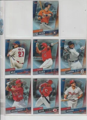2019 TOPPS FINEST BASEBALL (36) CARD REFRACTOR INSERT LOT W/A.PULJOS, ROOKIES - Image 1 of 4