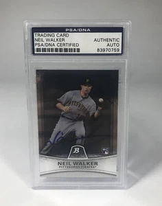 2010 Pittsburgh Pirates Bowman Platinum Neil Walker Signed Card PSA/DNA - Picture 1 of 2
